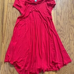It’s Flowy Red Dress Small S